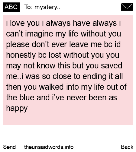 unsent message to mystery..
