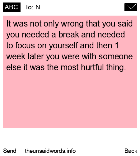 unsent message to N