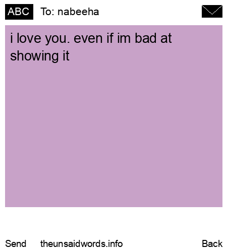 unsent message to nabeeha