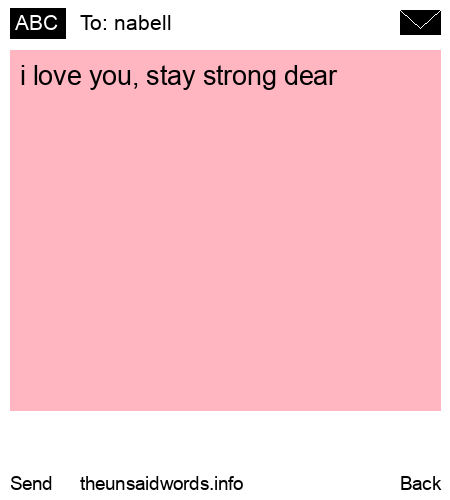 unsent message to nabell