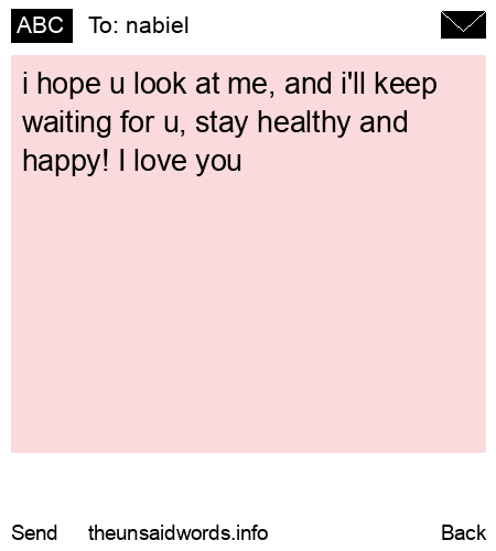 unsent message to nabiel