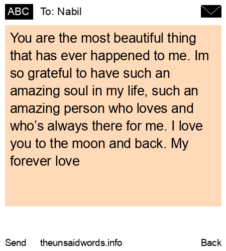 unsent message to Nabil