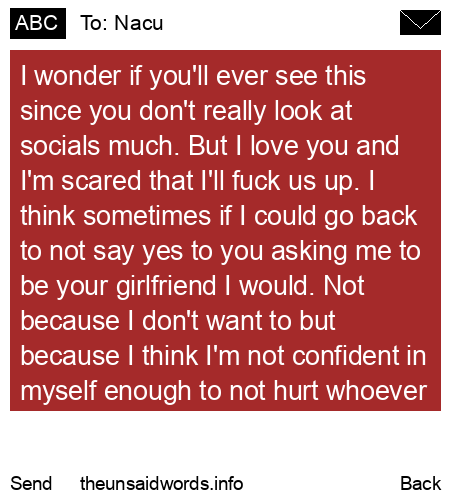 unsent message to Nacu