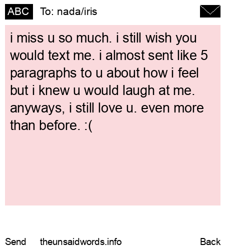unsent message to nada/iris