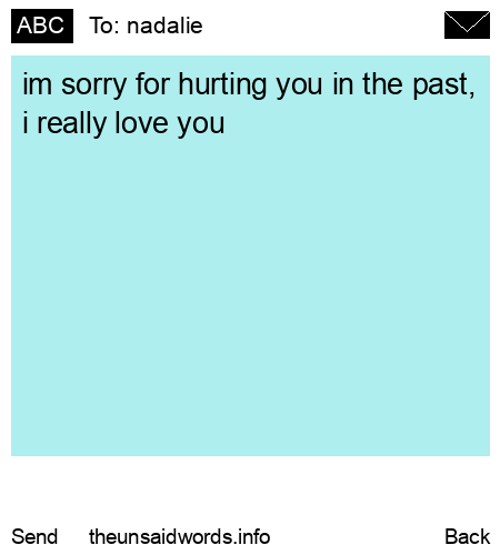 unsent message to nadalie