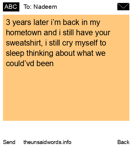 unsent message to Nadeem