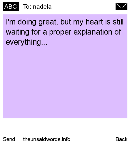 unsent message to nadela