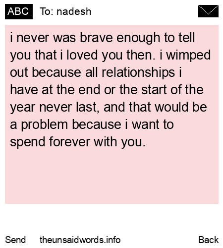 unsent message to nadesh