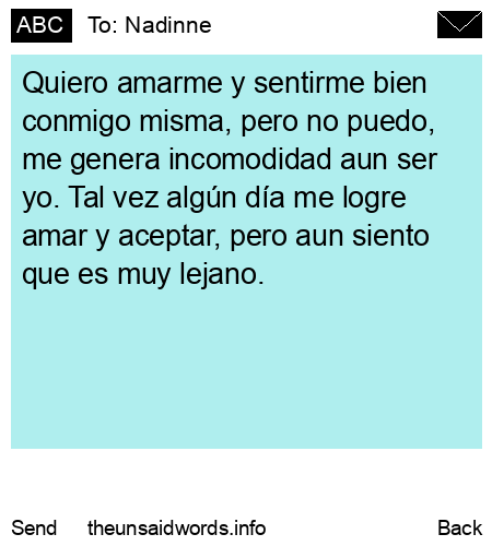 unsent message to Nadinne