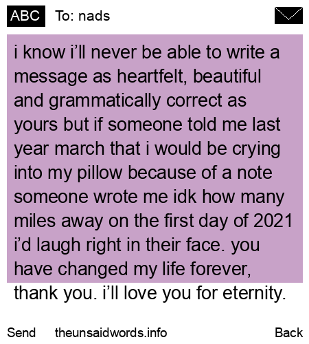 unsent message to nads