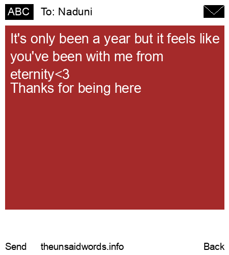 unsent message to Naduni