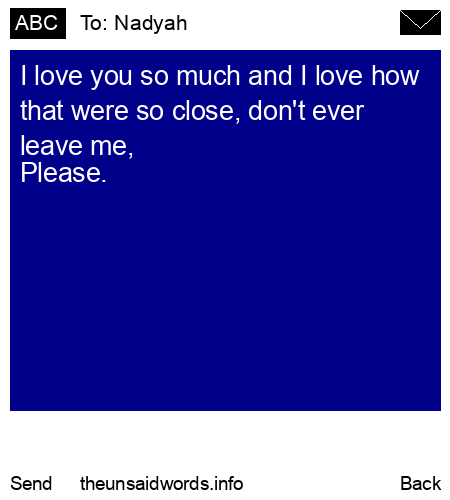 unsent message to Nadyah