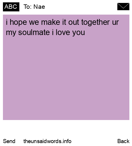 unsent message to Nae