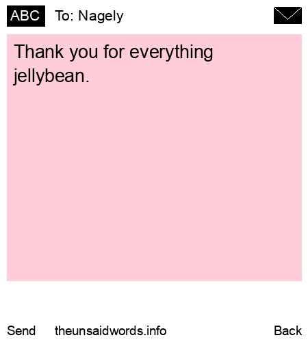 unsent message to Nagely