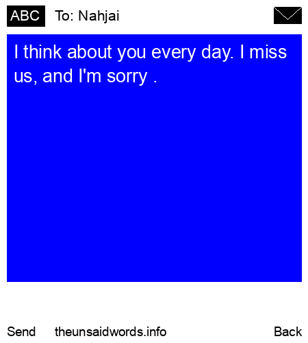 unsent message to Nahjai 