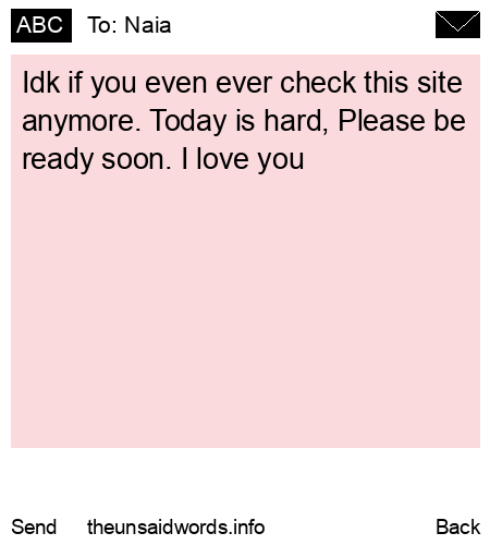 unsent message to Naia