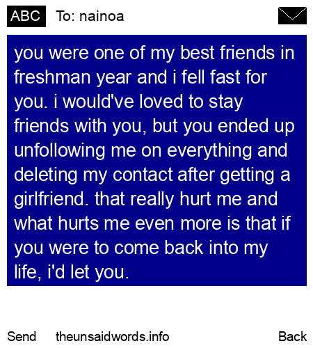 unsent message to nainoa