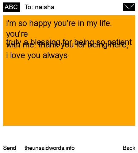 unsent message to naisha