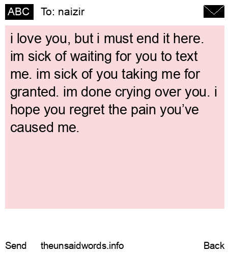 unsent message to naizir