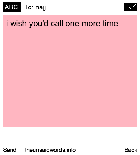 unsent message to najj 