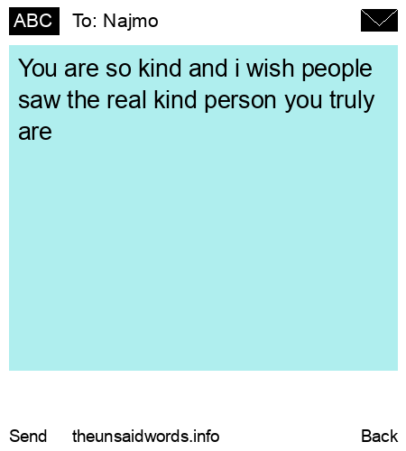 unsent message to Najmo