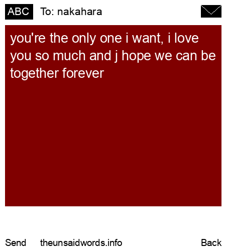 unsent message to nakahara