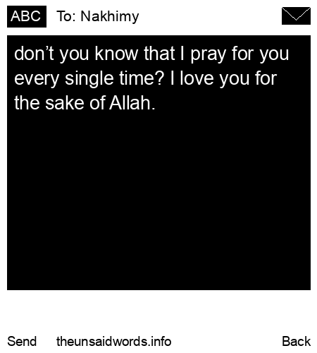 unsent message to Nakhimy