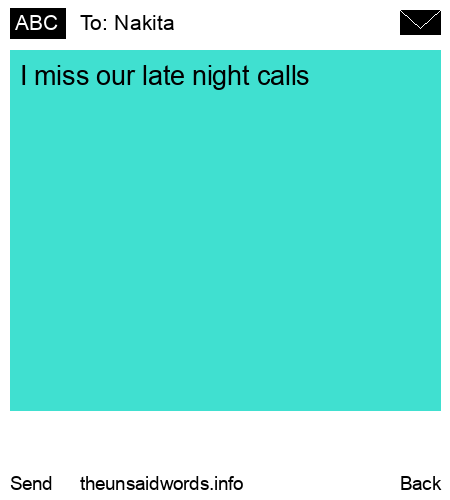 unsent message to Nakita