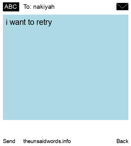 unsent message to nakiyah