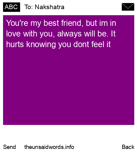 unsent message to Nakshatra