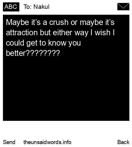 unsent message to Nakul 