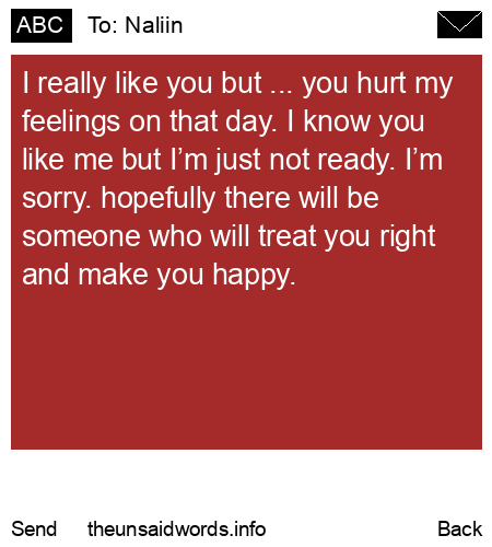 unsent message to Naliin