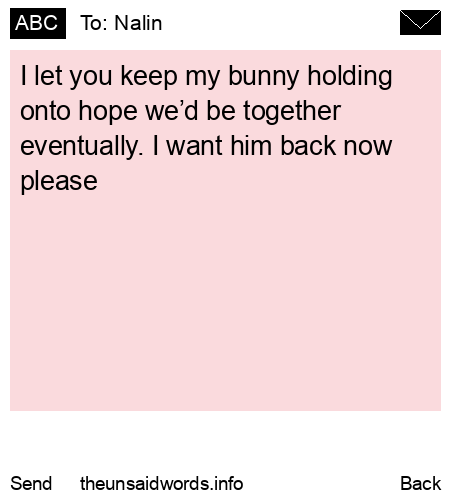 unsent message to Nalin