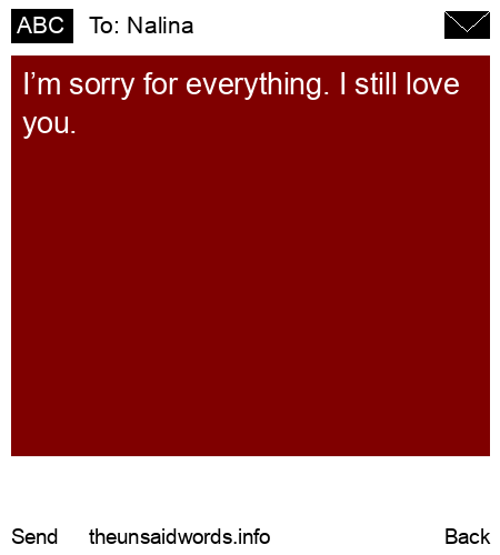 unsent message to Nalina