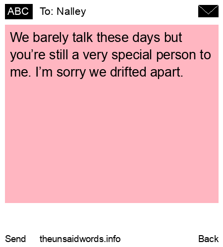 unsent message to Nalley