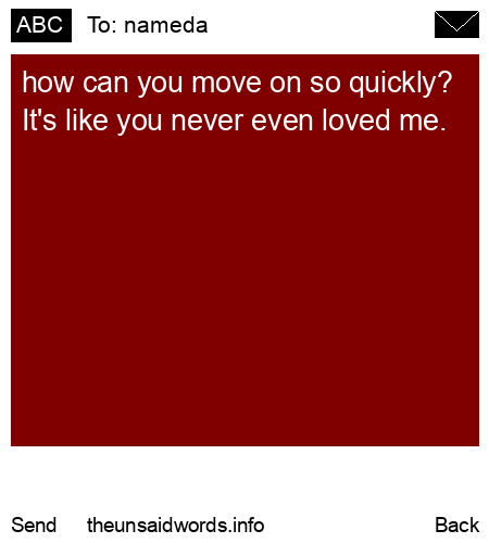 unsent message to nameda