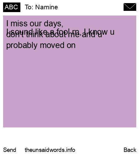 unsent message to Namine