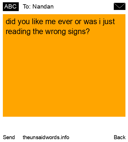 unsent message to Nandan