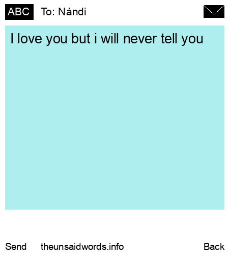 unsent message to Nándi