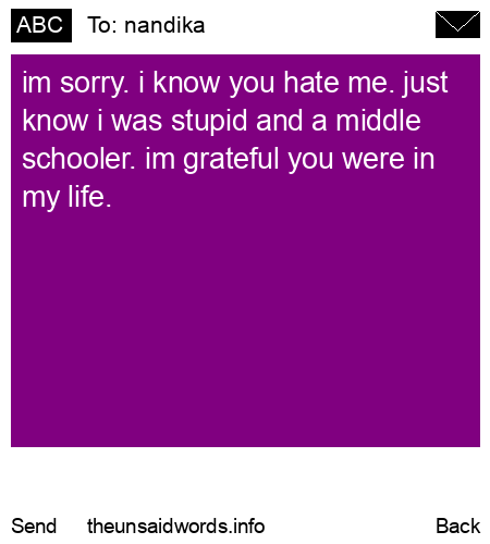 unsent message to nandika