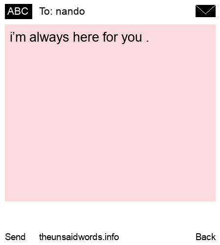 unsent message to nando
