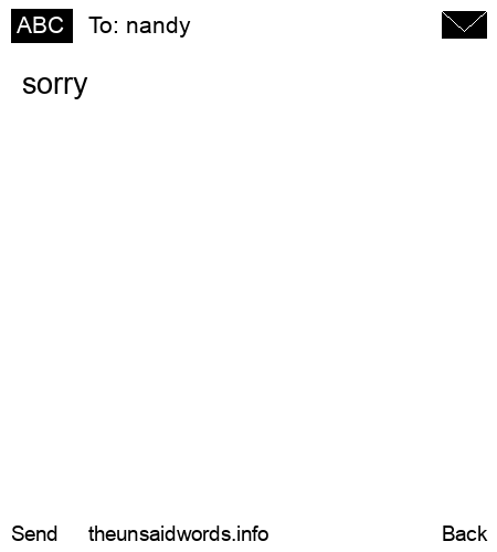 unsent message to nandy