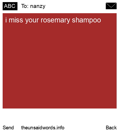 unsent message to nanzy