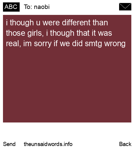 unsent message to naobi