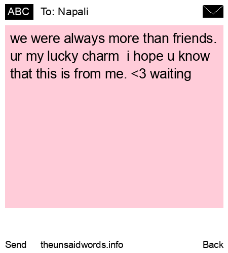 unsent message to Napali