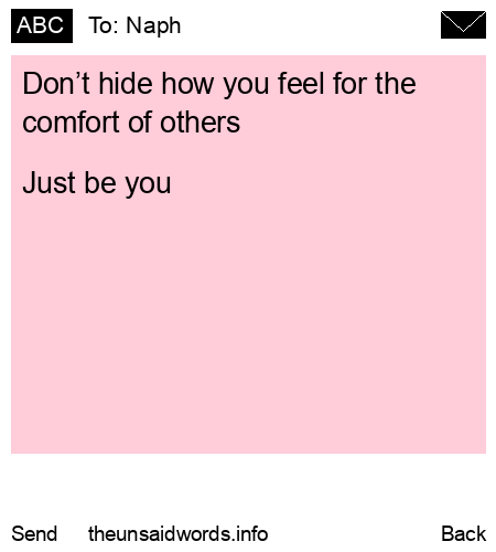 unsent message to Naph