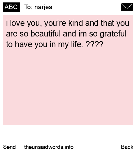 unsent message to narjes 