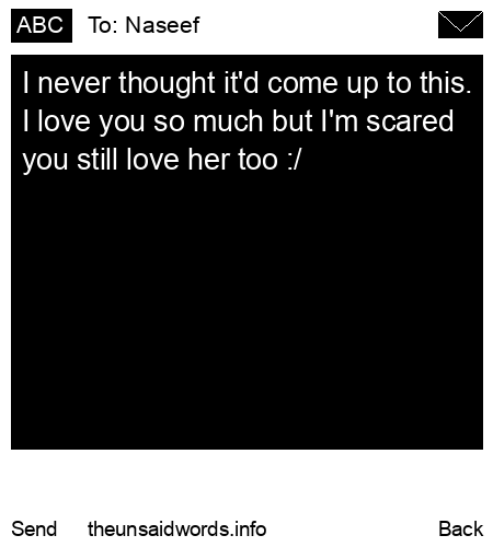 unsent message to Naseef