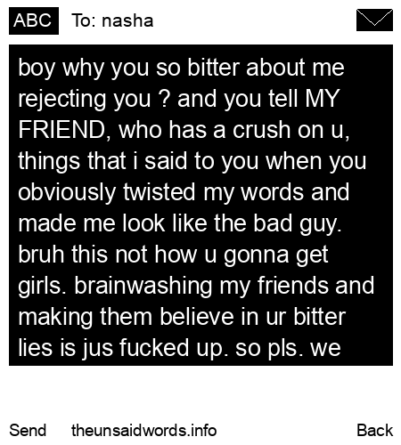 unsent message to nasha