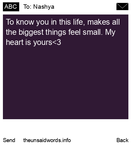 unsent message to Nashya
